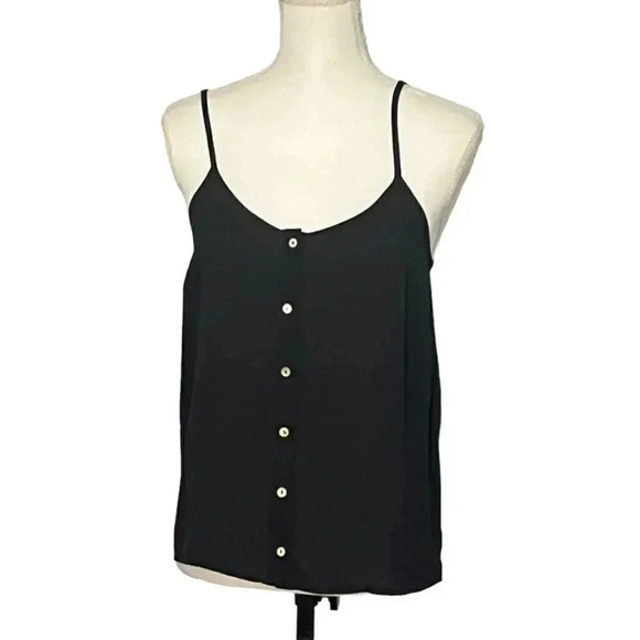 Forever 21 size S gorgeous black tank with spaghetti straps EUC - Picture 1 of 8